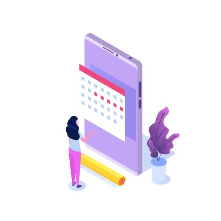 Woman monthly periods,  menstrual cycle calendar. Vector illustration.のイラスト素材
