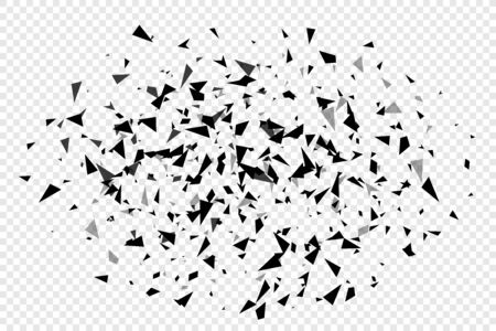 Abstract  triangles shatter burst. Geometric texture background template isolated.  Vector illustration.のイラスト素材