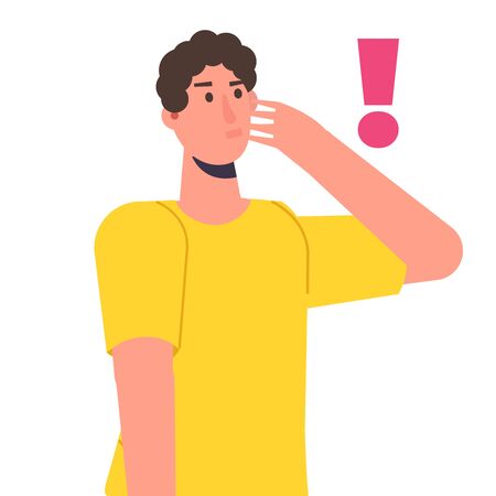 Coronavirus epidemic concept. Dont touch face. Vector illustrationのイラスト素材