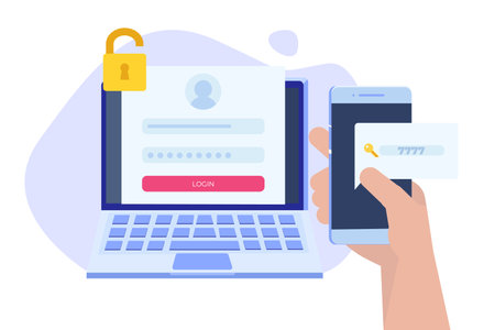 Online registration and sign up, Account authentication concept. Vector UI illustration.のイラスト素材