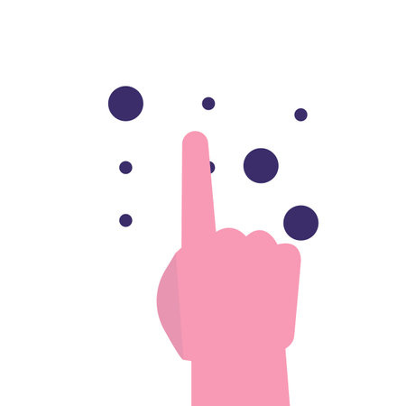 Braille language Reading Braille text concept. vector illustration.のイラスト素材