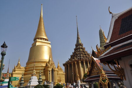 Wat Phra Kaew, Bangkok, Thailandの写真素材