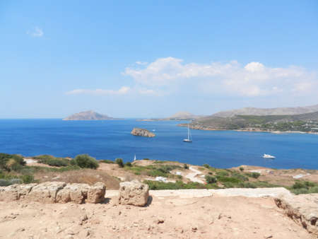 Cape Sounion, Attica, Greeceの写真素材