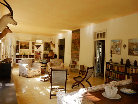 The living room, La Finca Vigia, Havana, Cubaのeditorial素材