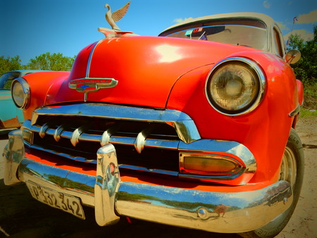 1950s american car in Cayo Jutias, Vinales, Cubaのeditorial素材