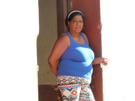 woman in Trinidad, Cubaのeditorial素材