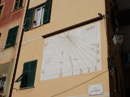Sundial in Camogli, Genoa Province, Liguria, Italy