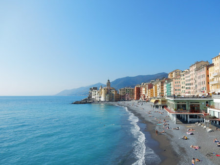 The beach in Camogli, Italy
