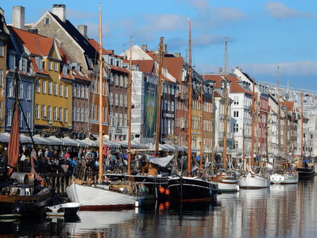 Nyhavn, Copenhagen, Denmarkのeditorial素材