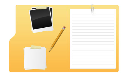 A open folderのイラスト素材