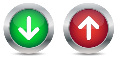 Download and upload buttonsのイラスト素材