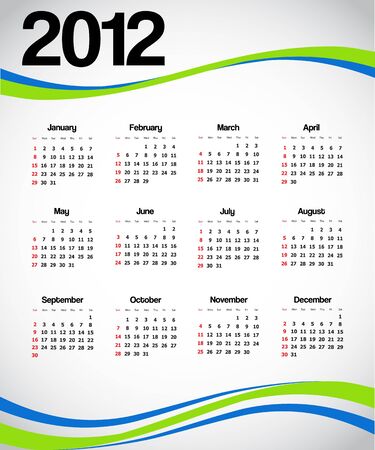 Calendar 2012のイラスト素材
