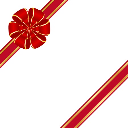 Red rosette bowのイラスト素材