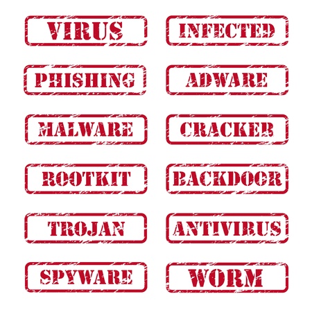 Computer security stampsのイラスト素材