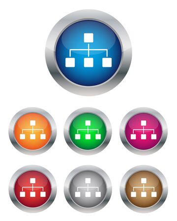 Network buttonsのイラスト素材
