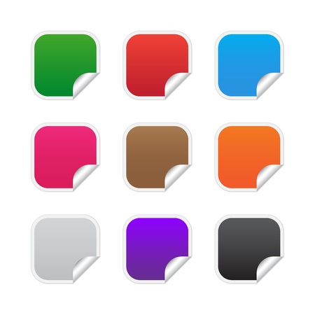 Colorful square labelsのイラスト素材
