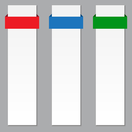 Banners with colorful ribbonsのイラスト素材