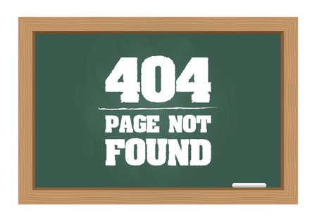 404 error message on chalkboard