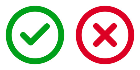 Approved and rejected iconsのイラスト素材