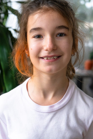 Portrait of a schoolgirl.