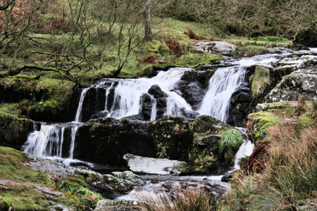 A view of the Welsh Countryside near Snowdoniaの写真素材