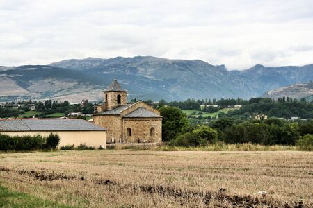 A view of the Pyrenees around Lourdes in Franceの写真素材