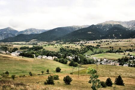 A view of the Pyrenees around Lourdes in Franceの写真素材