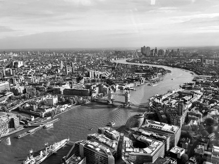 An aerial view of Londonのeditorial素材