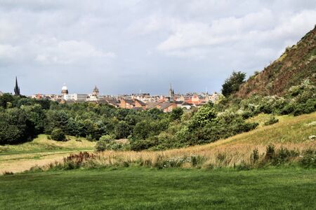 A view of Edinburgh from Arthurs Seatの写真素材