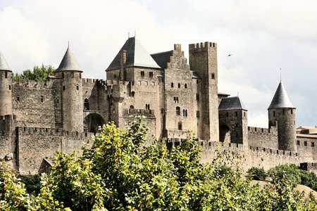 A view of Carcassonne in the south of Franceのeditorial素材