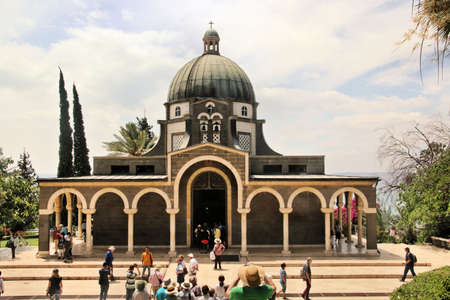 A view of the Church of the Beatitudes in Israelのeditorial素材