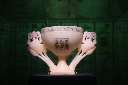 A view of a relic at the Tutankhamun exhibition in Londo in March 2020