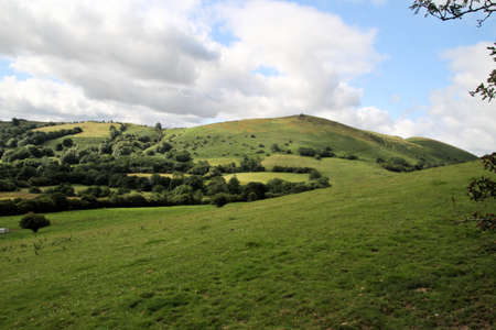 A view of the Shropshire Countryside near Caer Caradocの写真素材