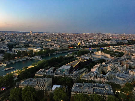 An aerial view of Parisの写真素材