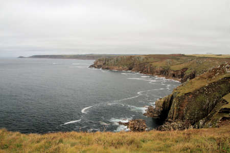 A view of the Cornish Coast near Lands Endの写真素材