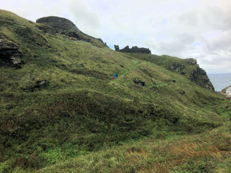 A view of the Cornish Coast near Tintagelの写真素材