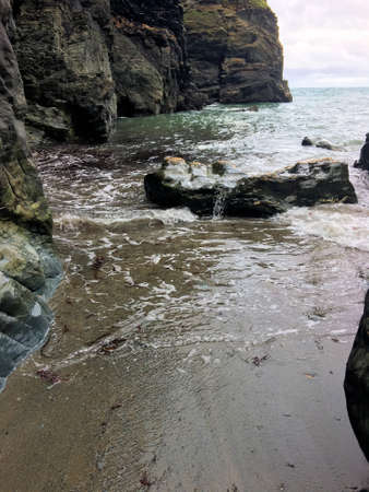 A view of the Cornish Coast near Tintagelの写真素材