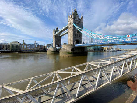 A view of Tower Bridge in Londonの写真素材