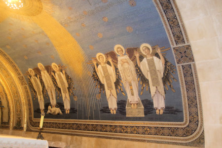 A view of the inside of the Church of Transfiguration in Israel