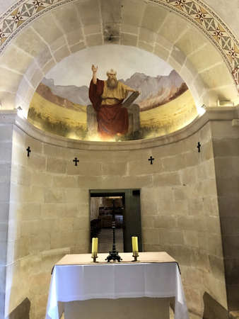 A view of the inside of the Church of Transfiguration in Israelのeditorial素材