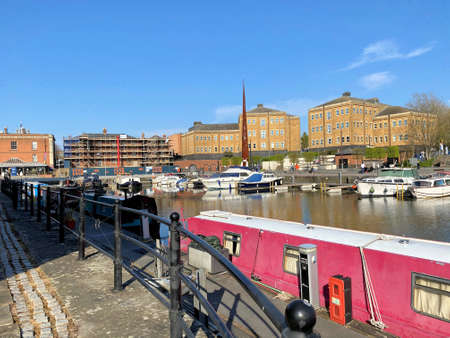 A view of Gloucester Docks on a sunny eveningのeditorial素材