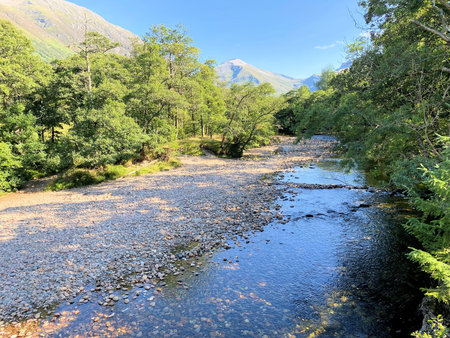 A view of the Scottish Countryside near Ben Nevisの写真素材