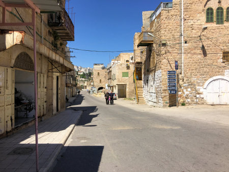 Hebron in Palestine in May 2019. A view of the Streets of Hebronのeditorial素材