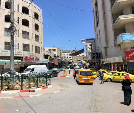 Hebron in Palestine in May 2019. A view of the Streets of Hebronのeditorial素材