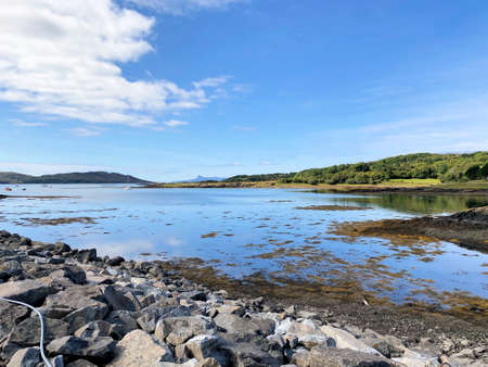A view of the Scottish Countryside near Glenfinnanの写真素材