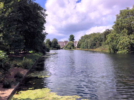 A view of Buckingham Palace in London in August 2020のeditorial素材