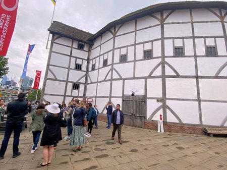 London in the UK in June 2022. A view of the Globe Theatre in London