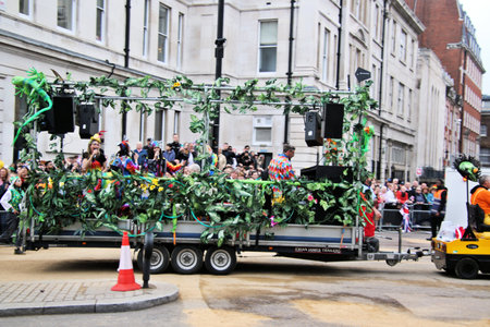 London in the United Kingdom in June 2022. A view of the Platinum Jubilee Parade in Londonのeditorial素材
