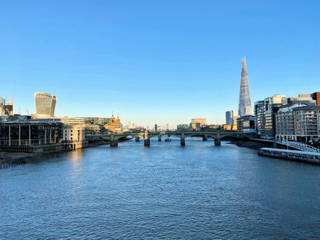 London in the UK in June 2022. A view of the River Thames in London near westminsterのeditorial素材