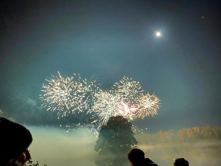 A view of a Fireworks Display at Alderford Lake in Whitchurch